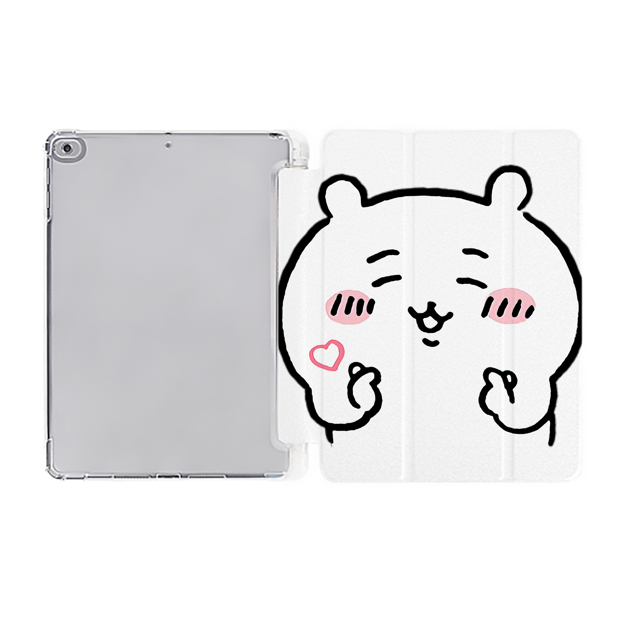 （画像用） ちいかわ ちいかわ Chii-kawa chiikawa IPad ケース ペン収納付き 三つ折りスタンド PUレザー×シリコン 対応機種9.5/10.5/10.9インチ